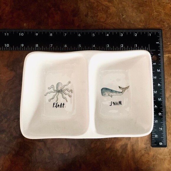 Rae Dunn Ocean Whale & Octopus Double Tray - Picture 3 of 8